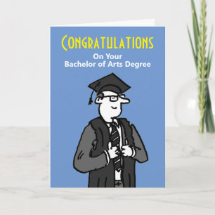 Congratulations on Your Bachelor of Arts Degree Card