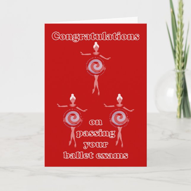 Congratulations on your ballet exams card (Front)