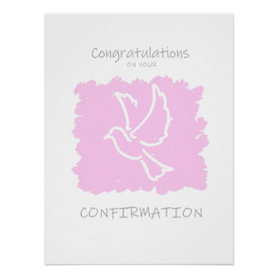 Congratulations on your Confirmation poster pink