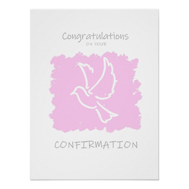 Congratulations on your Confirmation poster pink (Front)