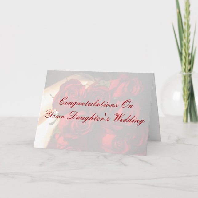 Congratulations On Your Daughter's Wedding Card (Front)
