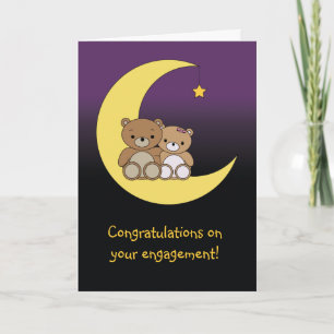 Congratulations on your engagement bears card