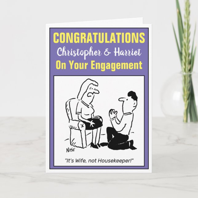 Congratulations On Your Engagement - Funny Card (Front)