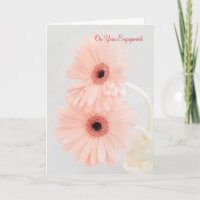 Congratulations on your engagement. Pink gerbera