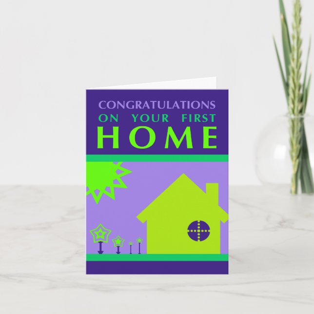 congratulations on your first home : pop shapes card (Front)