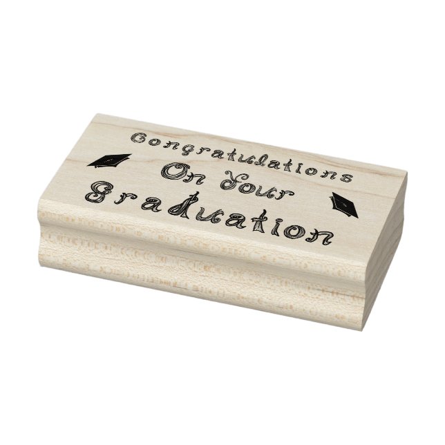Congratulations On Your Graduation Fabric Font Rubber Stamp (Stamp)