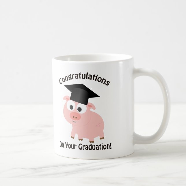 Congratulations on Your Graduation! Pig Coffee Mug (Right)