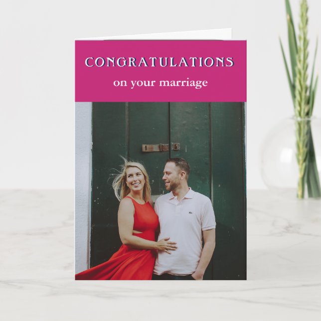 Congratulations on your marriage photo card (Front)