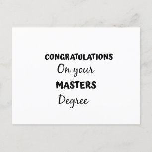 congratulations on your masters degree postcard