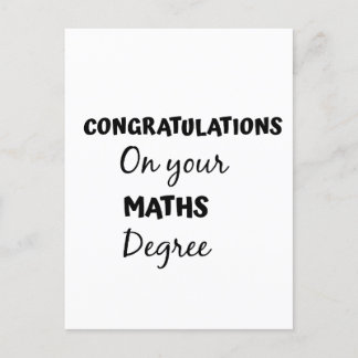 congratulations on your maths degree postcard