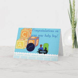 Congratulations on your new baby boy Card