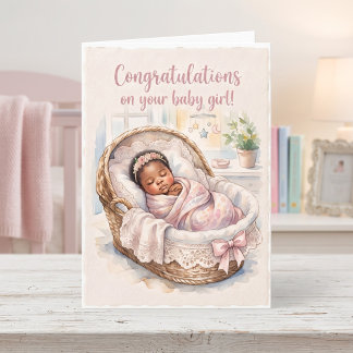 Congratulations on your New Baby Girl Card