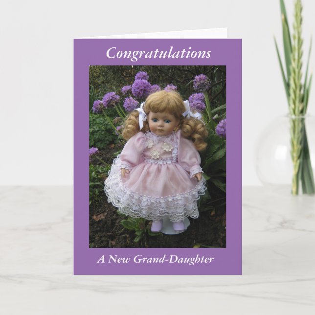 Congratulations on your new grand daughter card (Front)