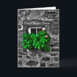 Congratulations on your new home Card<br><div class="desc">Congratulations on your new home Card, Home Sweet Home, black and white with color pop blooms. Wishes for their new home for your friends or family. A unique card to say it all. Message on card: Under this roof, May happiness abound, May laughter and joy, In every room be found,...</div>