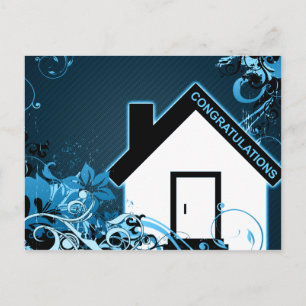 congratulations on your new home : hi-fi home announcement postcard
