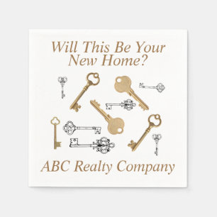 Congratulations on Your New Home KEYS Napkin