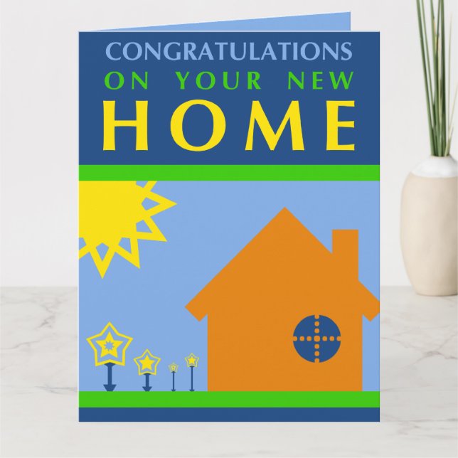congratulations on your new home (mod shapes) card (Front)