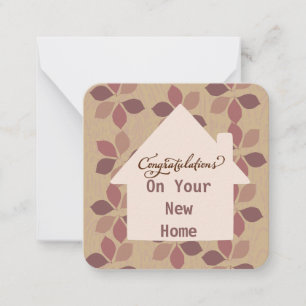 Congratulations on Your New Home Note card: Card