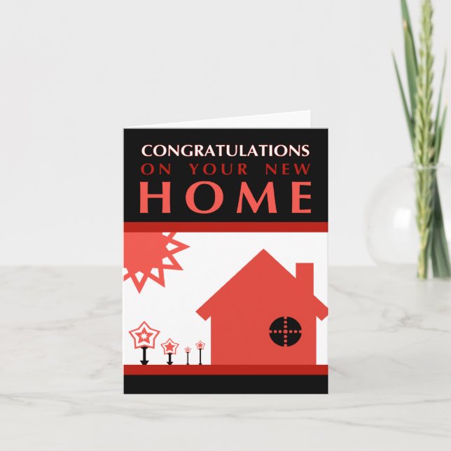 congratulations on your new home : pop shapes holiday card (Front)