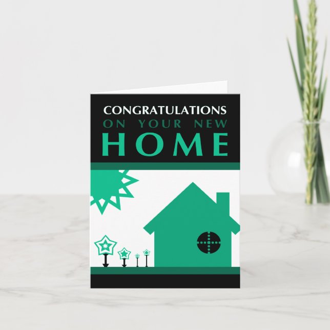 congratulations on your new home : pop shapes holiday card (Front)