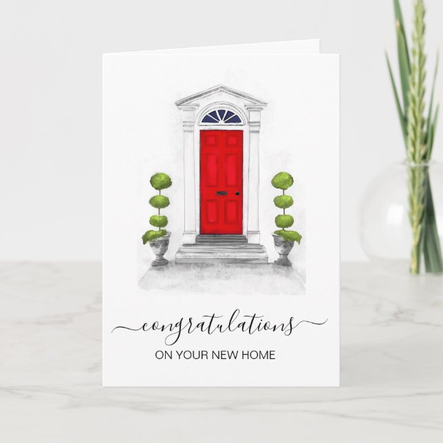 congratulations on your new home real estate agent card (Front)