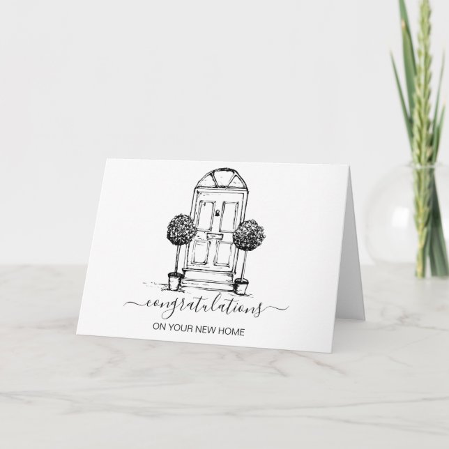 congratulations on your new home real estate agent card (Front)