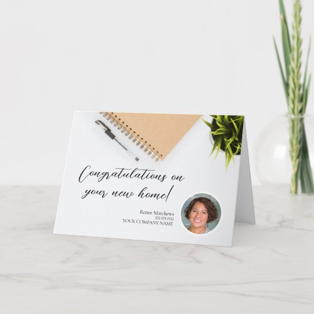Congratulations On Your New Home Simple Note Card (Front)