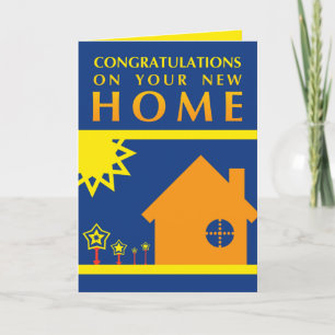 congratulations on your new home (sunset shapes) card