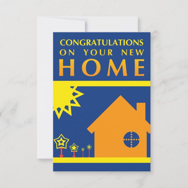 congratulations on your new home (sunset shapes) invitation (Front)