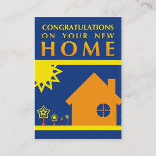 congratulations on your new home (sunset shapes) referral card