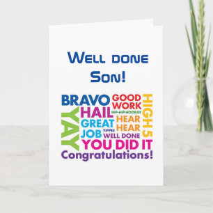 *CONGRATULATIONS ON YOUR NEW JOB* SON CARD