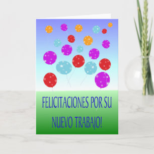 Congratulations On Your New Job Spanish Card