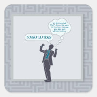 Congratulations on Your New Job Stickers (Funny)