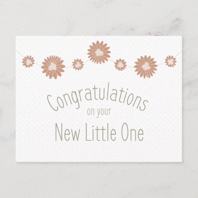 Congratulations on your New Little One Postcard (Front)