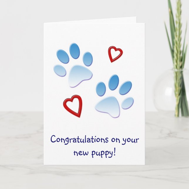 Congratulations on Your New Puppy Card (Front)