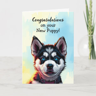 Congratulations on your New Puppy   Husky Card