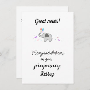 Congratulations On Your Pregnancy, Customize Holiday Card