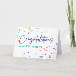 Congratulations on Your Retirement Business Confet Card