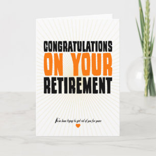 Congratulations on Your Retirement Card