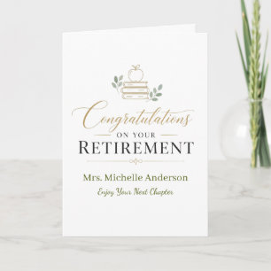 Congratulations On Your Retirement Custom Name Card