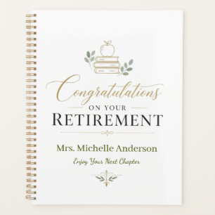 Congratulations On Your Retirement Custom Name Planner
