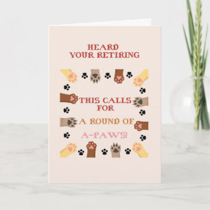 Congratulations on your Retirement, Dog, Cat, Pet Card