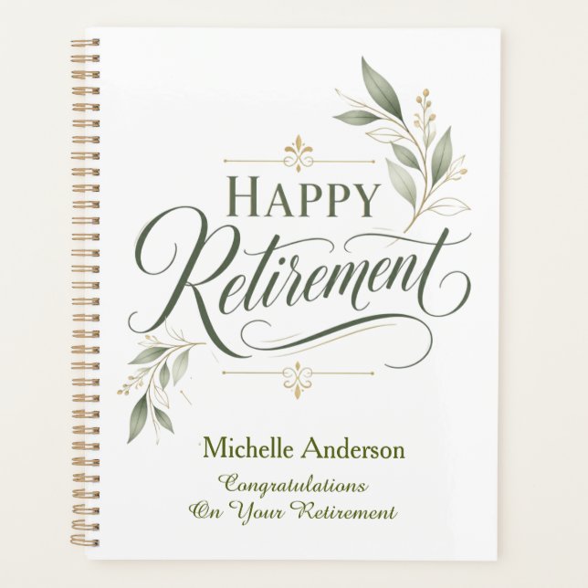 Congratulations On Your Retirement Personalized  Planner (Front)