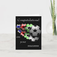 Congratulations on Your Success Soccer Card