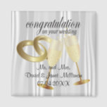 Congratulations on Your Wedding Day Magnet<br><div class="desc">Wedding Magnet. Congratulations on Your Wedding Day Keepsake from the Bride and Groom ready for you to personalize. ✔Note: Not all template areas need changed. 📌If you need further customization, please click the "Click to Customize further" or "Customize or Edit Design" button and use our design tool to resize, rotate,...</div>