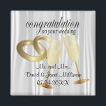 Congratulations on Your Wedding Day Magnet<br><div class="desc">Wedding Magnet. Congratulations on Your Wedding Day Keepsake from the Bride and Groom ready for you to personalize. ✔Note: Not all template areas need changed. 📌If you need further customization, please click the "Click to Customize further" or "Customize or Edit Design" button and use our design tool to resize, rotate,...</div>