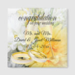 Congratulations on Your Wedding Day Magnet<br><div class="desc">Wedding Magnet. Congratulations on Your Wedding Day Keepsake from the Bride and Groom ready for you to personalize. If need be... you can delete all text and start fresh with your own text, colour and font choices with the Zazzle design tool area. ✔Note: Not all template areas need changed. 📌If...</div>