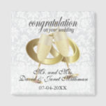 Congratulations on Your Wedding Day Magnet<br><div class="desc">Wedding Magnet. Congratulations on Your Wedding Day Keepsake from the Bride and Groom ready for you to personalize. ✔Note: Not all template areas need changed. 📌If you need further customization, please click the "Click to Customize further" or "Customize or Edit Design" button and use our design tool to resize, rotate,...</div>