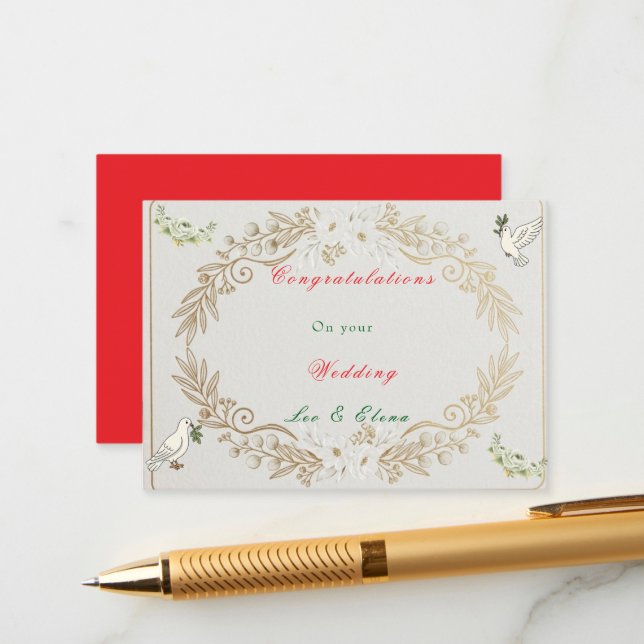 Congratulations on your wedding Enclosure Card (Front/Back In Situ)