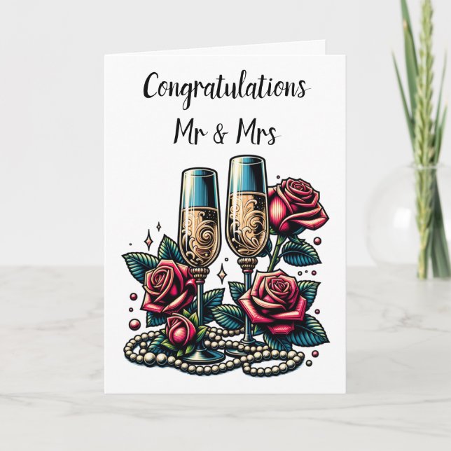 Congratulations on your Wedding Mr and Mrs Card (Front)